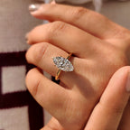 Solitaire Style Marquise Diamond Ring With Secure Claw Prong