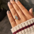 Solitaire Style Marquise Diamond Ring With Secure Claw Prong