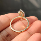 Solitaire Style Marquise Diamond Ring With Secure Claw Prong