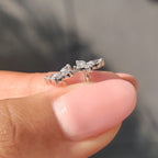 Marquise And Round Diamond Butterfly Stud Earrings