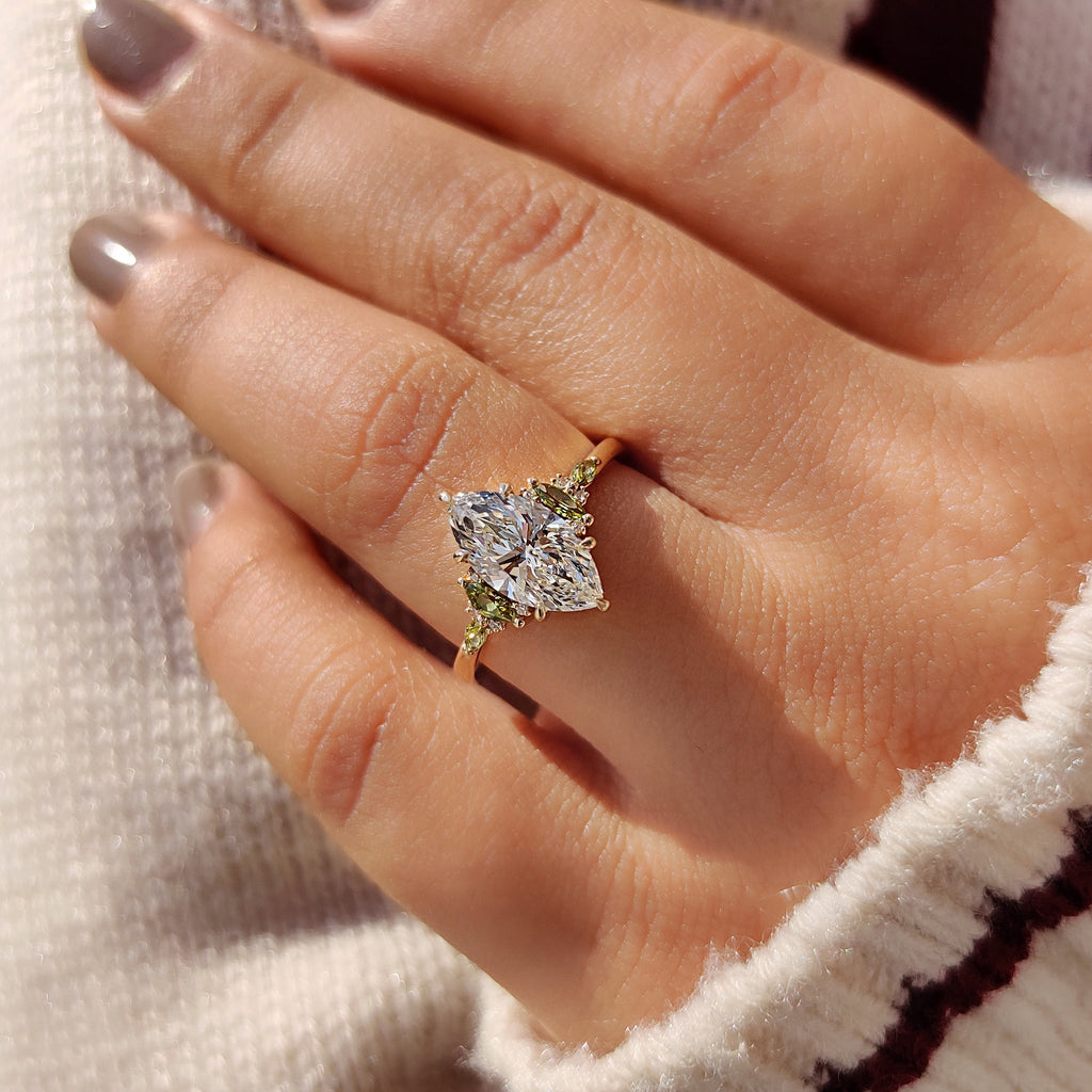 0.50 - 3 CT Marquise Diamond Ring in Muse Setting