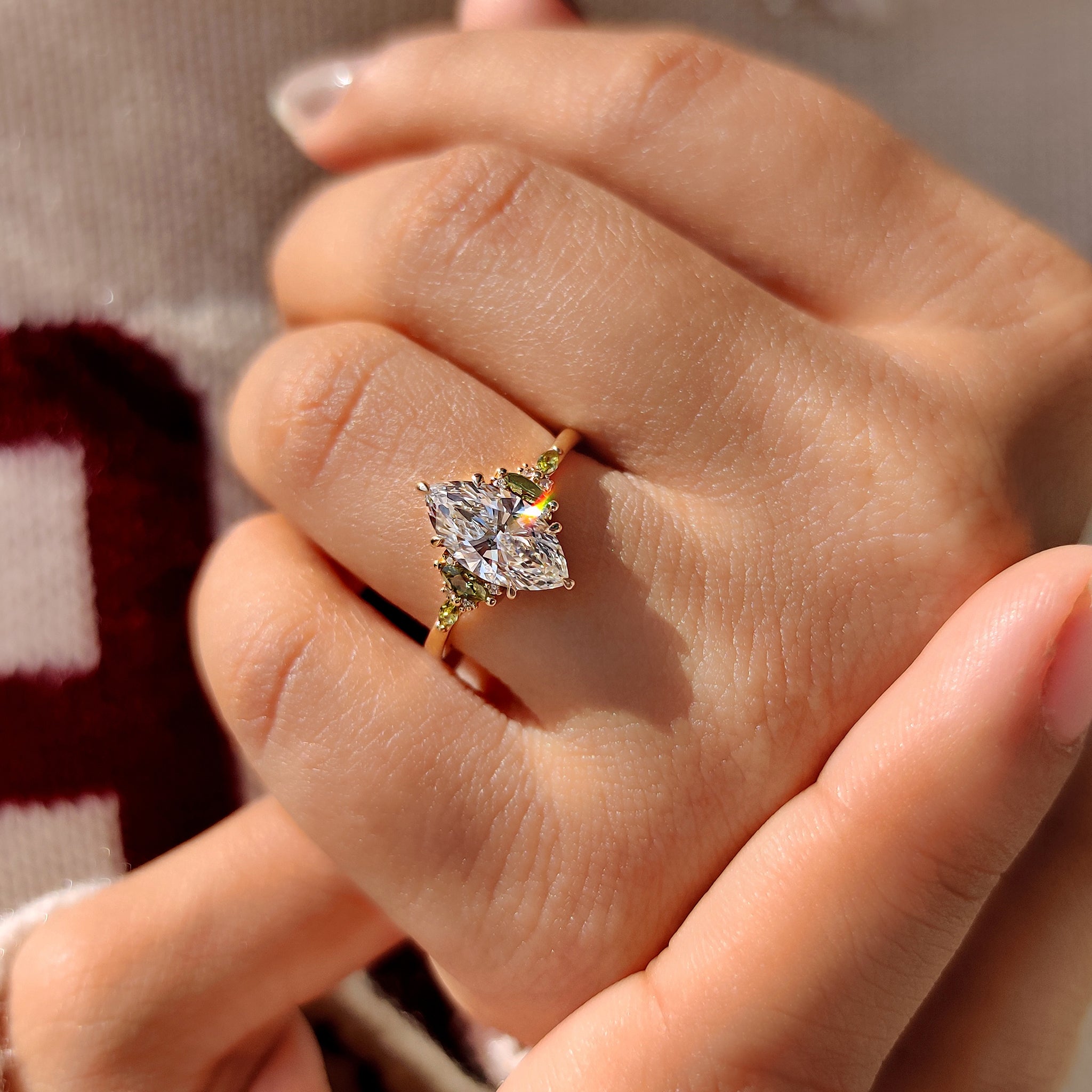 0.50 - 3 CT Marquise Diamond Ring in Muse Setting