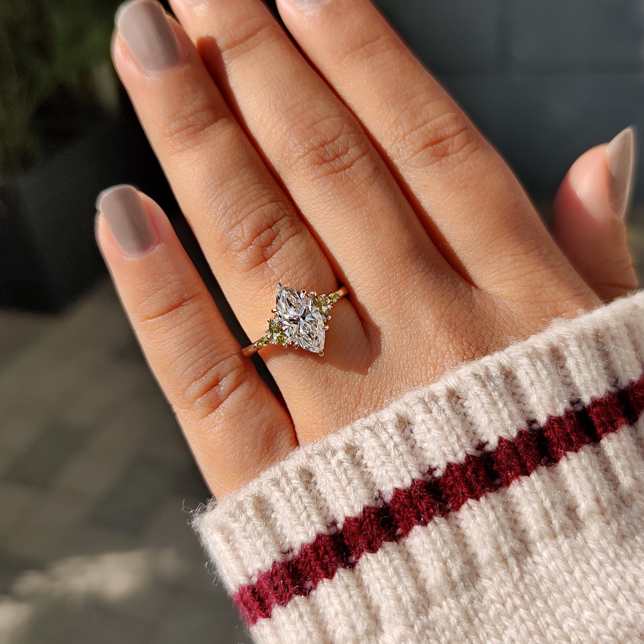 0.50 - 3 CT Marquise Diamond Ring in Muse Setting