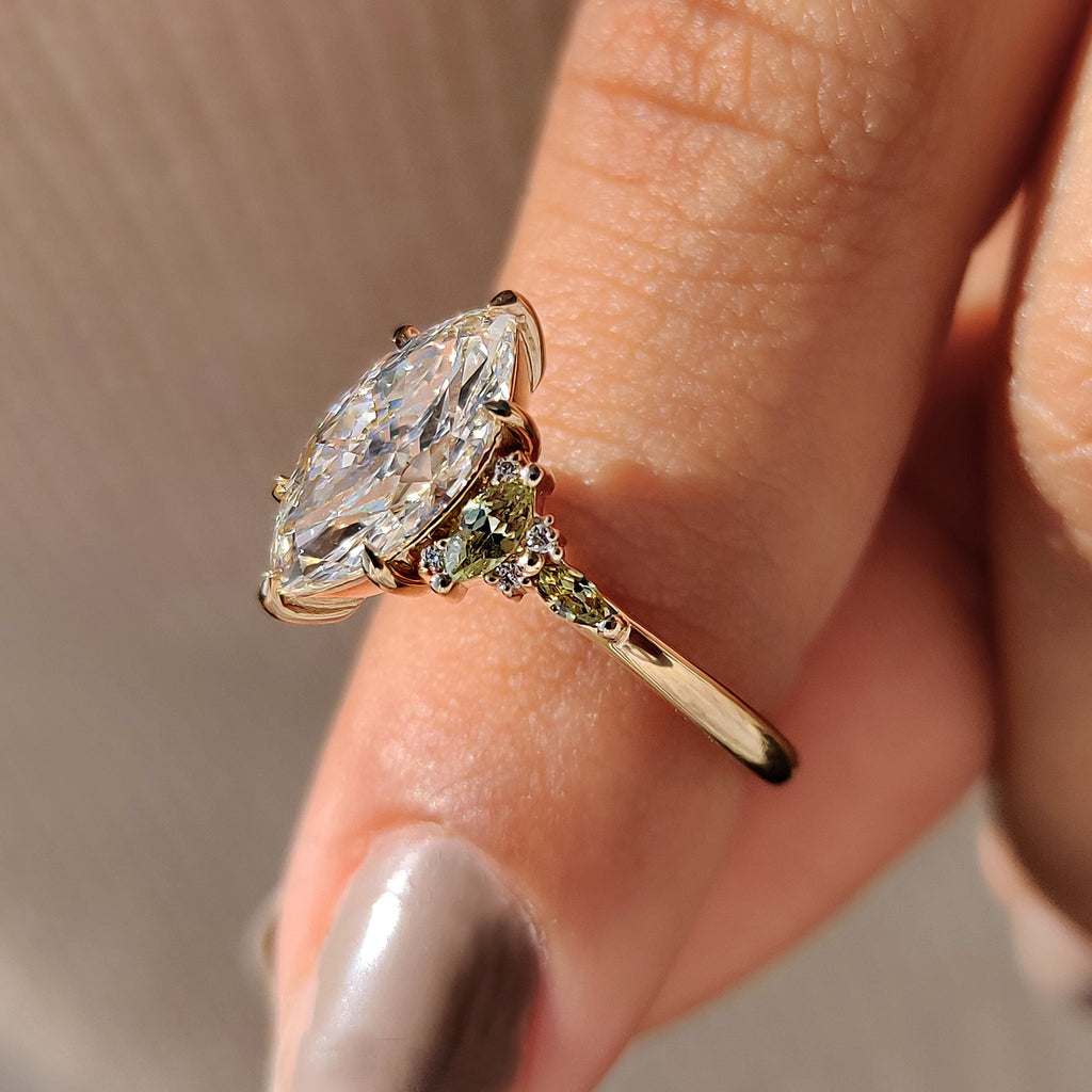 0.50 - 3 CT Marquise Diamond Ring in Muse Setting