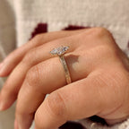 1 - 4 Carat Dutch Marquise Ring in Milgrain Setting