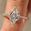 Lozenge Cut Diamond Ring in Secure Compass Prong Setting