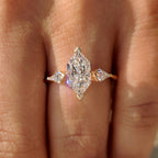 1.50 CT Dutch Marquise and Kite Cut Three Diamond Ring