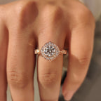 Round Diamond Engagement Ring in Halo Style