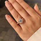 Round Diamond Engagement Ring in Halo Style