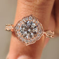 Round Diamond Engagement Ring in Halo Style