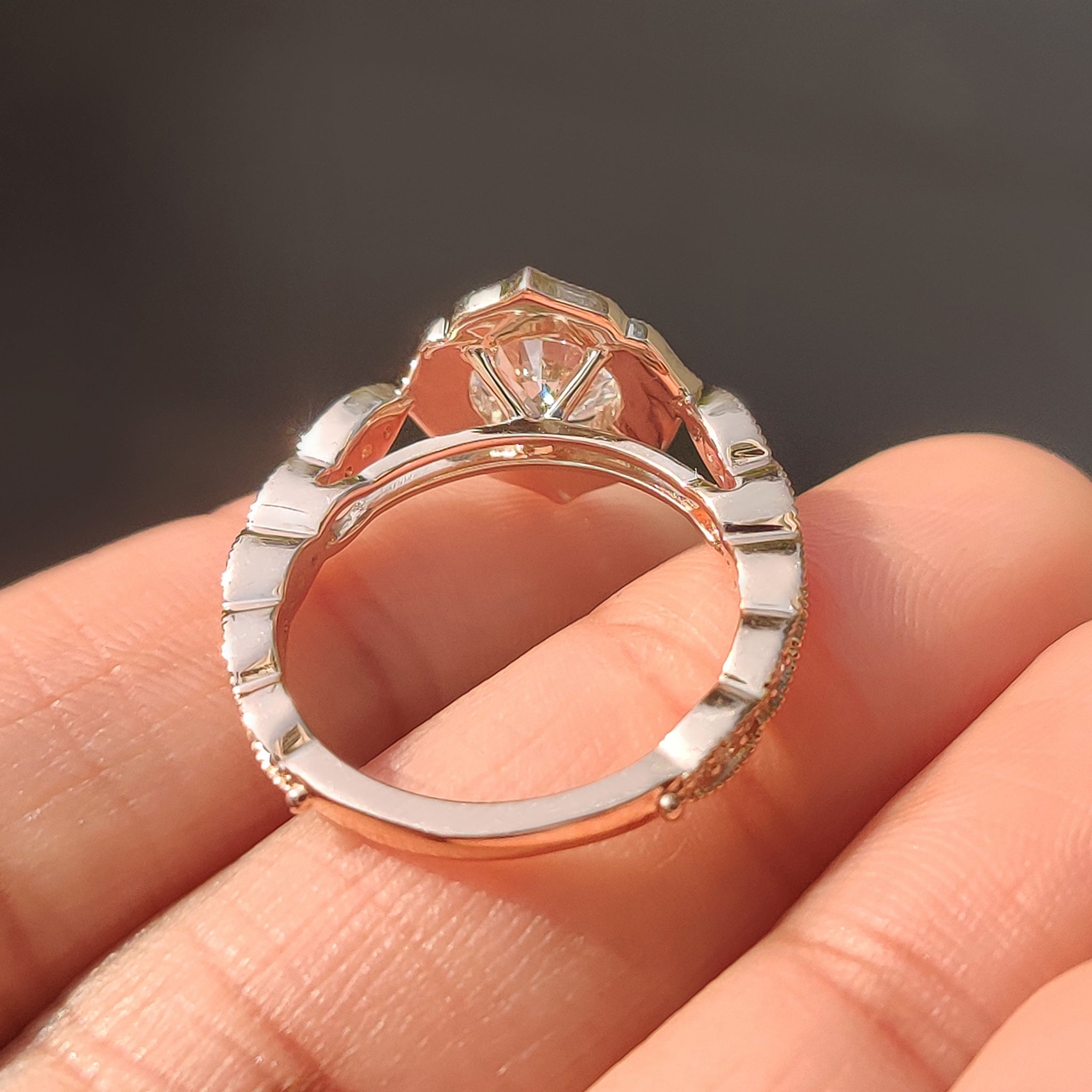 Round Diamond Engagement Ring in Halo Style