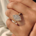 Dutch Marquise Diamond Engagement Ring in Vintage Style