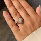 Dutch Marquise Diamond Engagement Ring in Vintage Style
