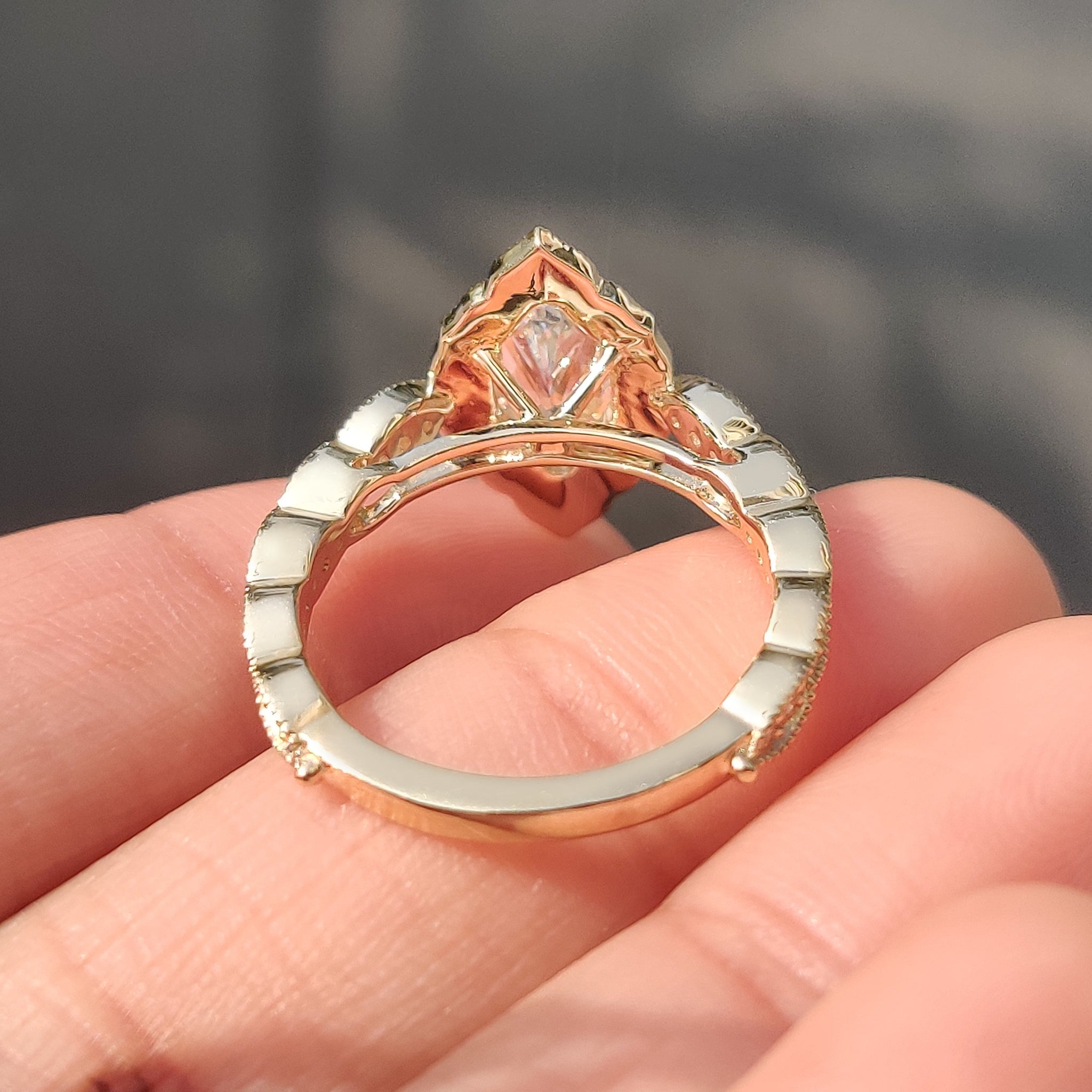 Dutch Marquise Diamond Engagement Ring in Vintage Style