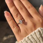 Flush Pave Set Marquise Diamond Ring in 6 Claw Prong Setting