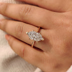 1 - 5 CT Hidden Halo Dutch Marquise Ring