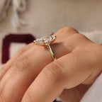 1 - 5 CT Hidden Halo Dutch Marquise Ring