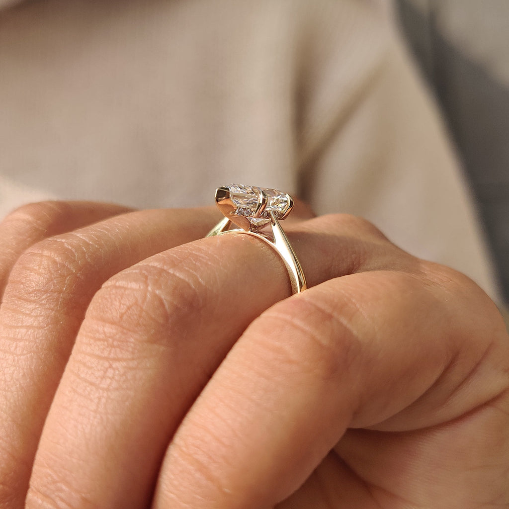1 - 5 CT Hidden Halo Dutch Marquise Ring
