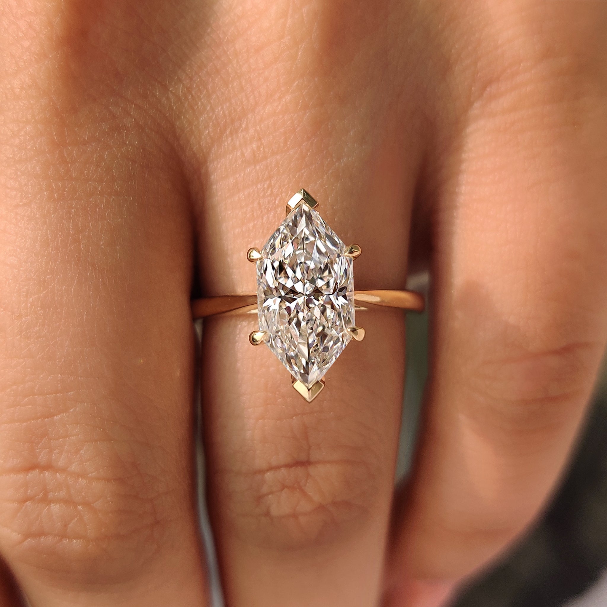 1 - 5 CT Hidden Halo Dutch Marquise Ring