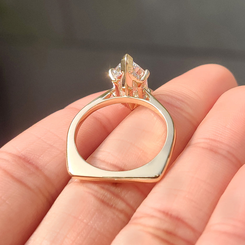 1 - 5 CT Hidden Halo Dutch Marquise Ring