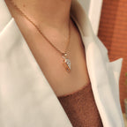 Spear Cut Moissanite Solitaire Pendant