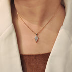 Spear Cut Moissanite Solitaire Pendant