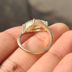 1 - 2 CT Marquise Diamond Solitaire Ring in Bypass Setting