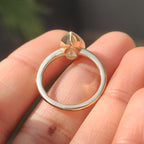 Pear Cut Diamond Ring in Bezel Type Prong Setting