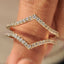 Round Diamond Enhancer V Shaped Wedding Band