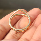 Round Diamond Enhancer V Shaped Wedding Band