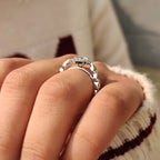 Heart Cut Diamond Ring with Round Diamond Halo Style