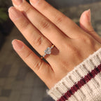 Heart Cut Diamond Ring With Round Side Stones