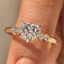 Heart Cut Diamond Ring With Round Side Stones