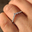 V Shaped Wedding Band - Round Brilliant Cut