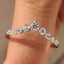Round Cut Curved Diamond Wedding Band