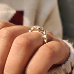 Emerald Cut Diamond Ring in Round Diamond Halo Style