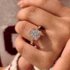 Halo Style Princess Cut Vintage Diamond Engagement Ring