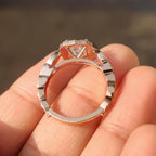 Halo Style Princess Cut Vintage Diamond Engagement Ring