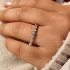 Bezel Set Eternity Round Diamond Wedding Band