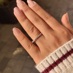 Bezel Set Eternity Round Diamond Wedding Band