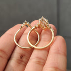 Cluster Setting Marquise Cut Ring With Wedding Band
