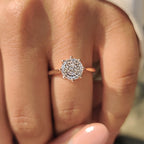Portuguese Cut Diamond Ring in Solitaire Style