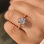 Portuguese Cut Diamond Ring In Solitaire Style