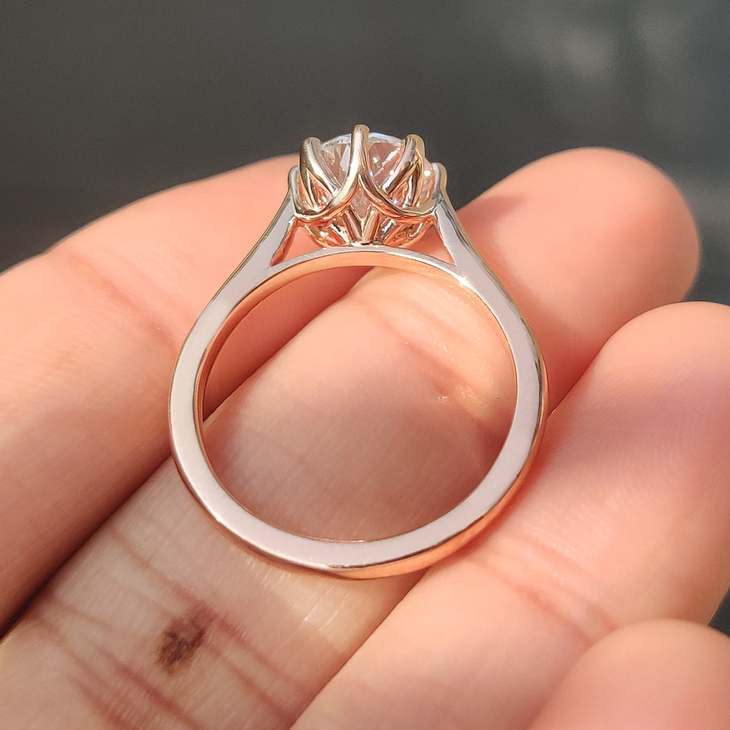 Portuguese Cut Diamond Ring In Solitaire Style