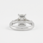 2.30 CT Emerald Moissanite Three Stones Engagement Ring