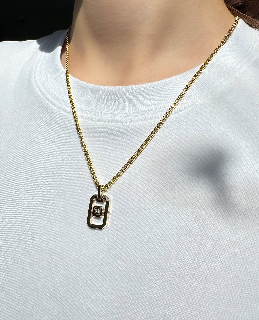 LA PAZ Gold Pendant with 0.10ct Diamond