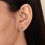 Pisces Earrings in Stud Halo Design