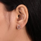 Taurus Earrings Stud In Halo Style