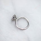 3.0 CT Round Cut Moissanite Solitaire Engagement Ring