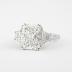 2.50 CT Radiant Moissanite Three Stones Engagement Ring
